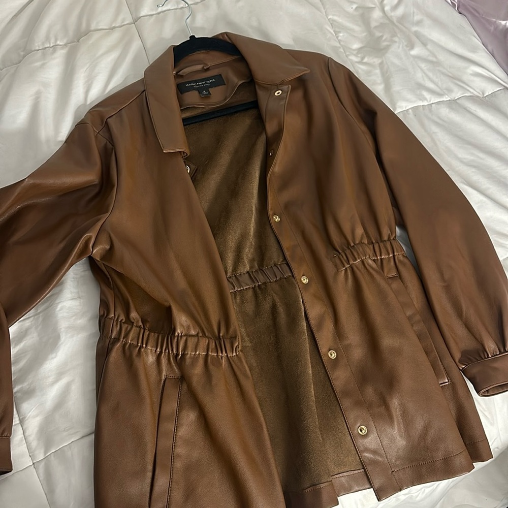 Brown leather jacket